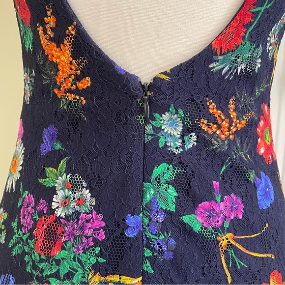 Badgley Mischka Navy Floral Sheath Dress - Picture 6 of 11